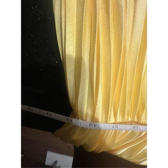 GIGII'S GLORIOSA DRESS- YELLOW STRAPLESS PLEATED MINI DRESS size XS NWT$469 - Picture 7 of 8